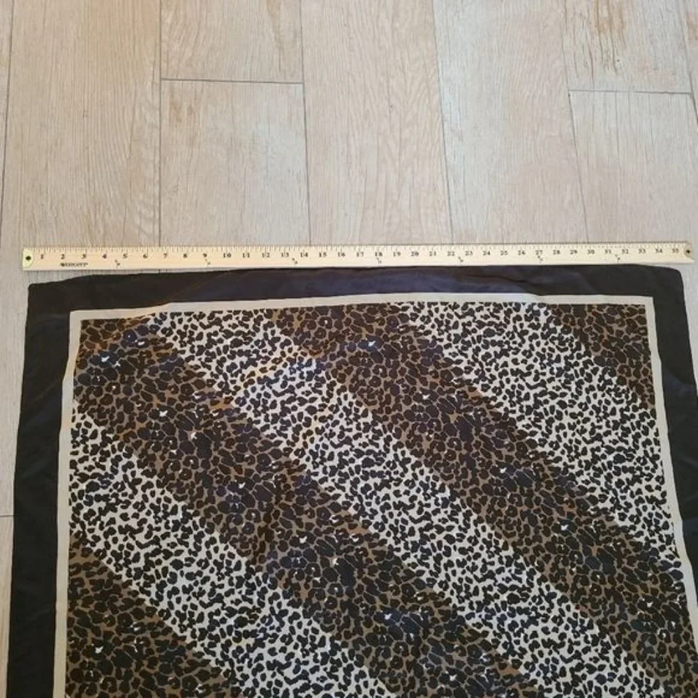 George Leopard Square Scarves